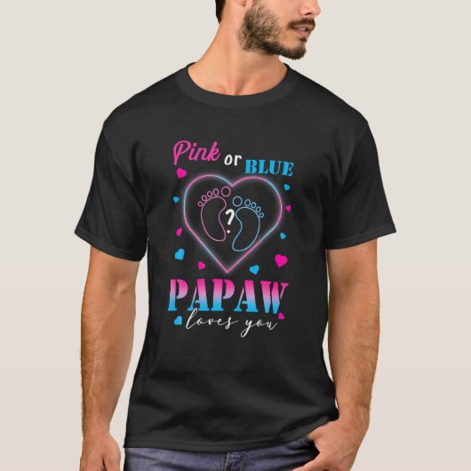 Mannen roze of blauwe papaw houdt van je | BABY T-shirt (Voorkant)