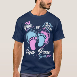 Mannen roze of blauwe poot houdt van je geslacht t-shirt