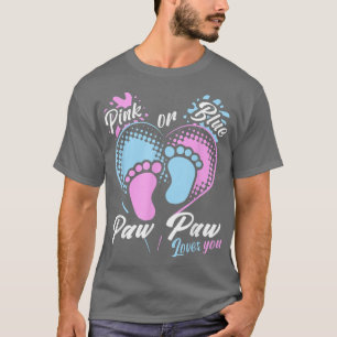 Mannen roze of blauwe poot houdt van je geslacht t-shirt