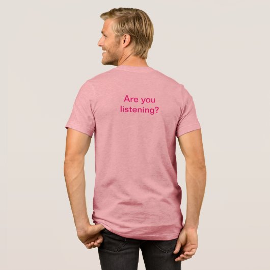 Mannen-roze T-shirt (Voorkant)