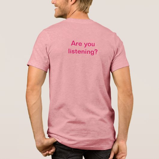 Mannen-roze T-shirt (Achterkant)