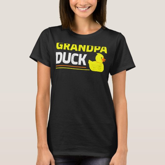 Mannen Rubber Ducking Duck Grandpa Duck T-shirt (Voorkant)