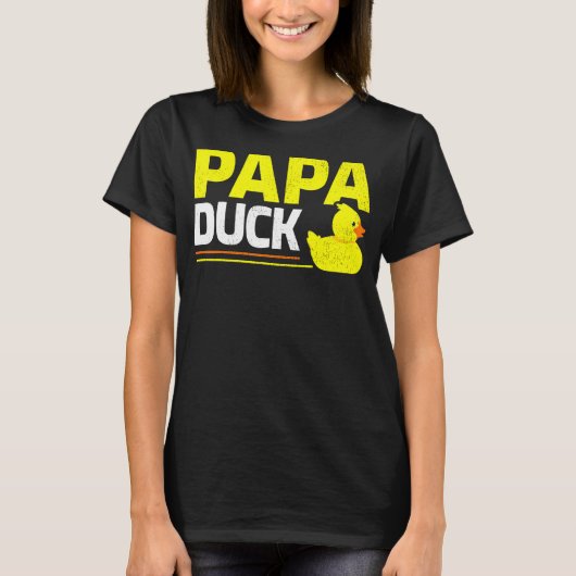 Mannen Rubber Ducking Duck Papa Duck Vaderdag T-shirt (Voorkant)