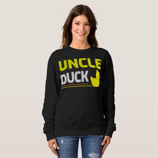 Mannen Rubber Duckling Duck Uncle Duck Father's Da Trui (Voorkant volledig)