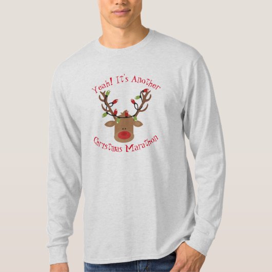 Mannen Rudolph Kerstmis T-Shirt (Voorkant)