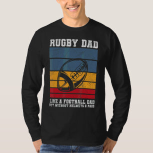 Mannen Rugby Ball-prijsopgave voor een roofvader T-shirt