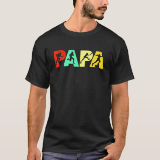 Mannen rugby vader retro papa rugby vaders t-shirt