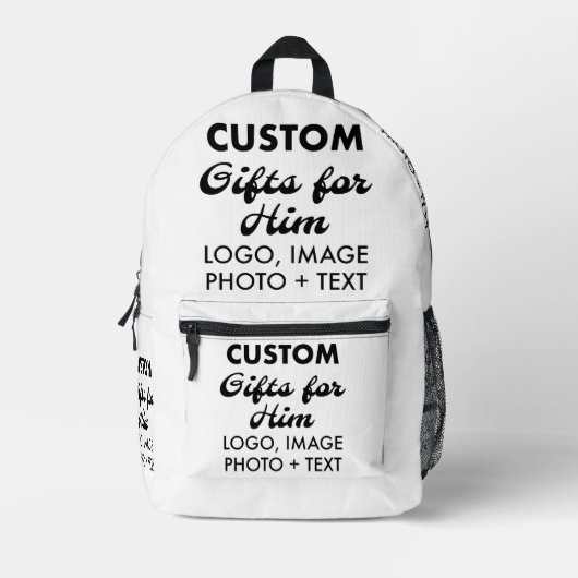 Mannen-rugzak aangepaste geschenken voor hem bedrukte rugzak (Voorkant)