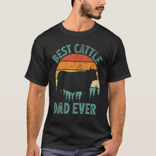Mannen Rundvee Beste Rundvee Pap Oog Vader T-shirt