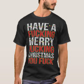 Mannen Ruwe Volwassen Humor Bah Humbug Gift Merry  T-shirt (Voorkant)