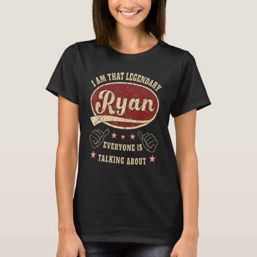 Mannen Ryan Ik Ben Die Legendary Ryan T-shirt (Voorkant)