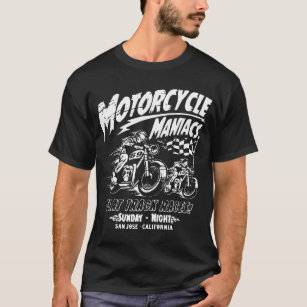 Mannen S-5XL-platte baanruimtes voor motorfietsen  T-shirt