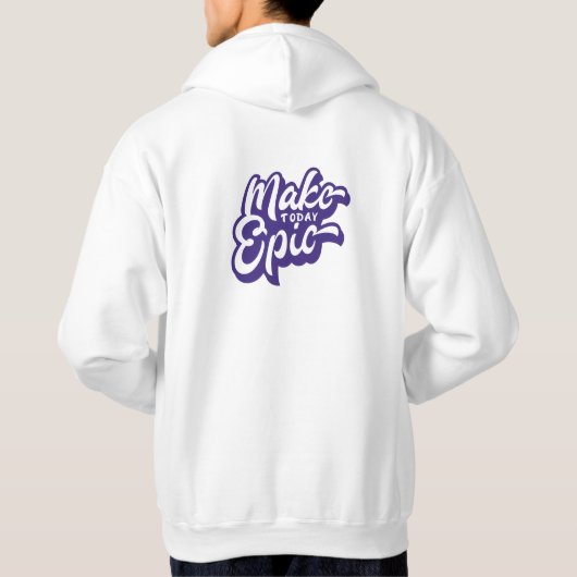 Mannen, s Alien Print Design Basic Hooded Sweatshi Hoodie (Achterkant)