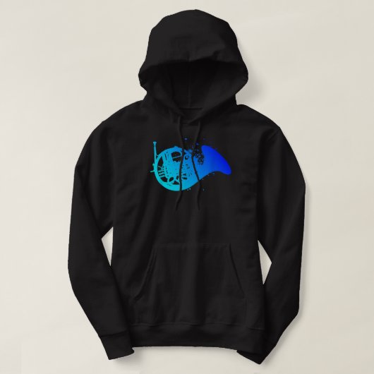 Mannen_s bos hornhoornaars vrouw hoodie (Design voorkant)