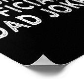 Mannen&#; s Mijn grappen zijn officieel papa grapp Poster (Hoek)