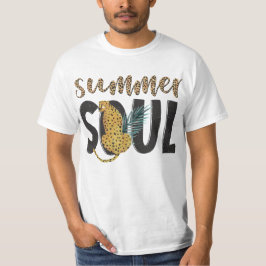 Mannen’s Summer Soul T-Shirt met Leopard Design