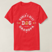 Mannen 's werelds beste koepel opa Pet Owner Rescu T-shirt (Design voorkant)