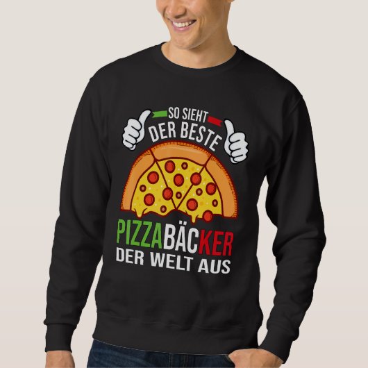 Mannen 's werelds beste Pizza Baker Trui (Voorkant)