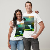 Mannen’s witte T-shirt medium mooi tropisch (Unisex)