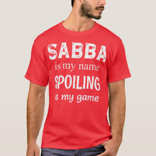 Mannen Sabba is mijn naam hebrew joods opa T-shirt