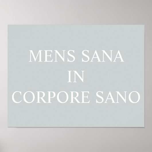 Mannen Sana in Corpore Sano Print - Grijs (Voorkant)