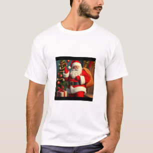 "Mannen Santa Happy Christmas T-Shirt - Feestelijk