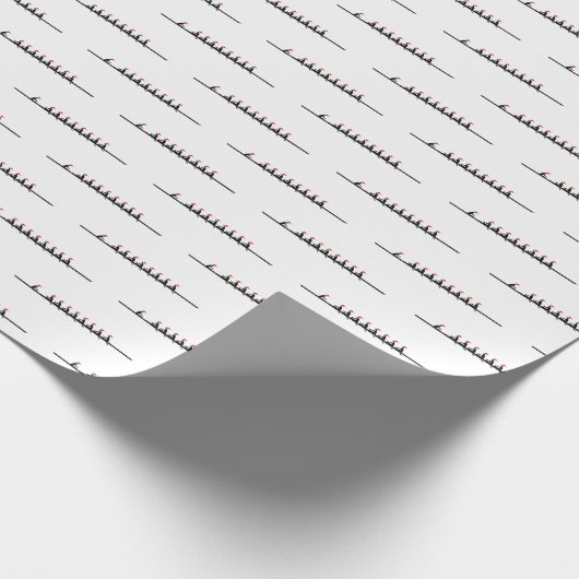 Mannen Santa Hat Roeiers Crew Team #4 Cadeaupapier (Hoek)