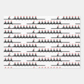 Mannen Santa Hat Roeiers Crew Team #4 Inpakpapier Vel (Voorkant 3)