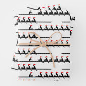 Mannen Santa Hat Roeiers Crew Team #4 Inpakpapier Vel (In situ)