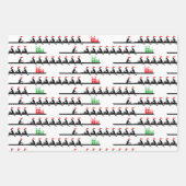 Mannen Santa Hat Rowing Rowers Crew Team #4G Inpakpapier Vel (Voorkant 3)