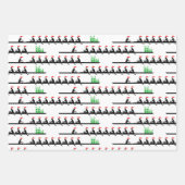 Mannen Santa Hat Rowing Rowers Crew Team #4G Inpakpapier Vel (Voorkant 2)
