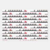 Mannen Santa Hat Rowing Rowers Crew Team #4G Inpakpapier Vel (Voorkant)