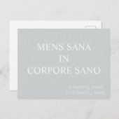Mannen Santer in Corpore Sano Briefkaart - Grijs (Voorkant / Achterkant)