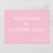 Mannen Santer in Corpore Sano Briefkaart - Roze (Voorkant)