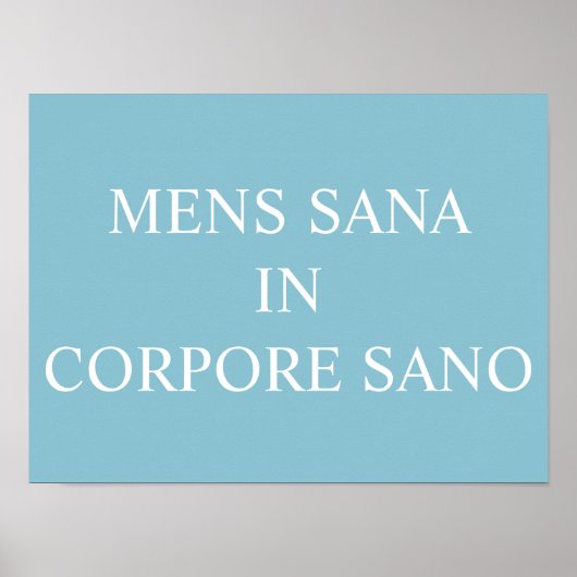 Mannen Santer in Corpore Sano Print - Turquoise (Voorkant)