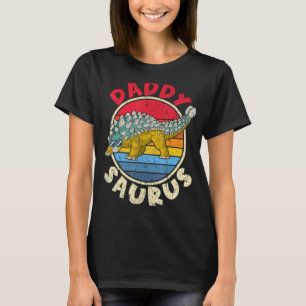 Mannen Saurus papa I Ankylosaurus Dinosaur I Famil T-shirt