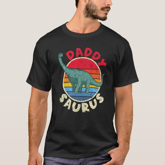 Mannen Saurus papa I Brachiosaurus Diplodocus I Fa T-shirt (Voorkant)