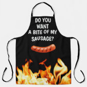 Mannen Sause Black Modern Pap Chef BBQ Schort (Voorkant)