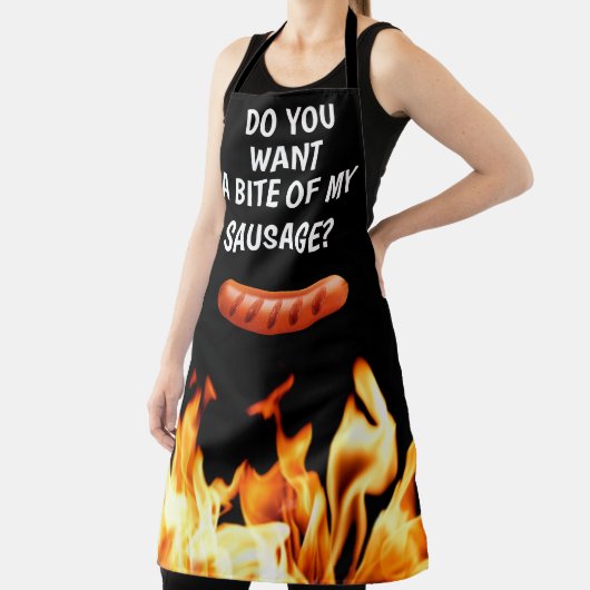 Mannen Sause Black Modern Pap Chef BBQ Schort (Insitu)