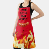 Mannen Sause Red King of the Grill Chef BBQ Schort (Insitu)