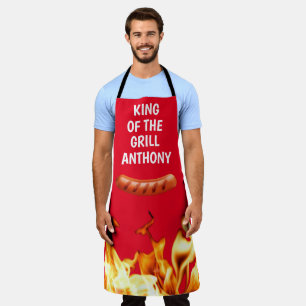 Mannen Sause Red King of the Grill Chef BBQ Schort