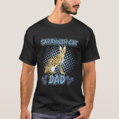 Mannen Savannah Cat Dad Vaderdag Savannah T-shirt (Voorkant)