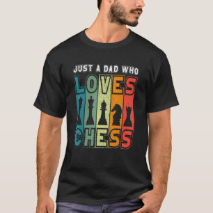 Mannen schaakvader gewoon een vader die van schake t-shirt
