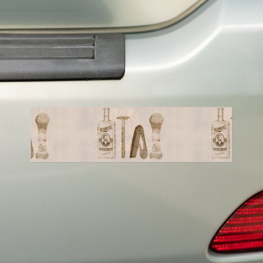 mannen scheerbeurt bumpersticker (Op auto)