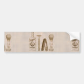 mannen scheerbeurt bumpersticker (Voorkant)