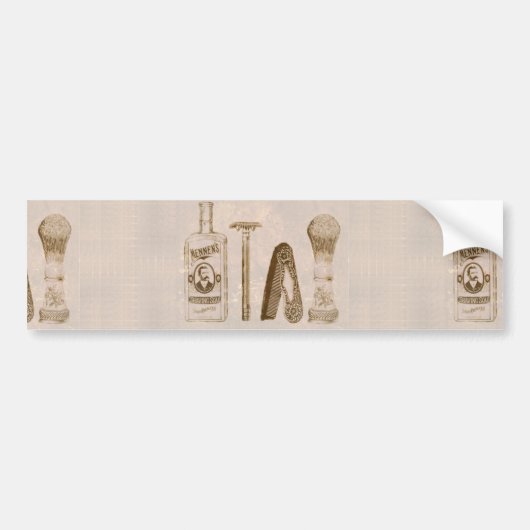 mannen scheerbeurt bumpersticker (Voorkant)