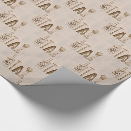 mannen scheerbeurt cadeaupapier (Hoek)