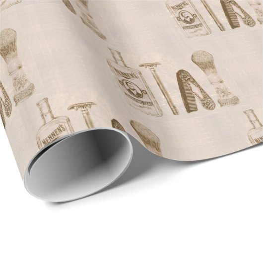 mannen scheerbeurt cadeaupapier (Rol Hoek)