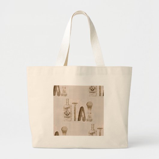 mannen scheerbeurt grote tote bag (Voorkant)