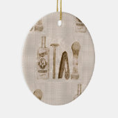 mannen scheerbeurt keramisch ornament (Rechts)